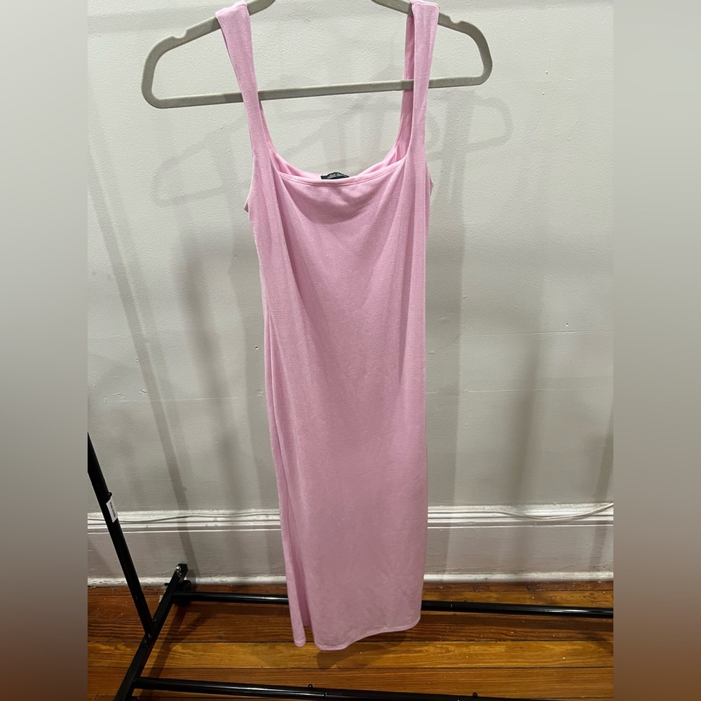 Pink midi dress